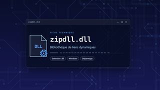 Visuel technique du fichier zipdll.dll, bibliothèque de liens dynamiques de Windows